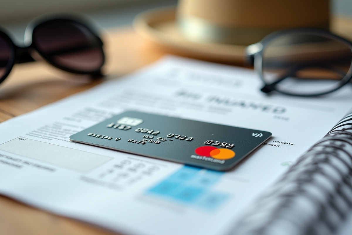 Carte Mastercard sur document d