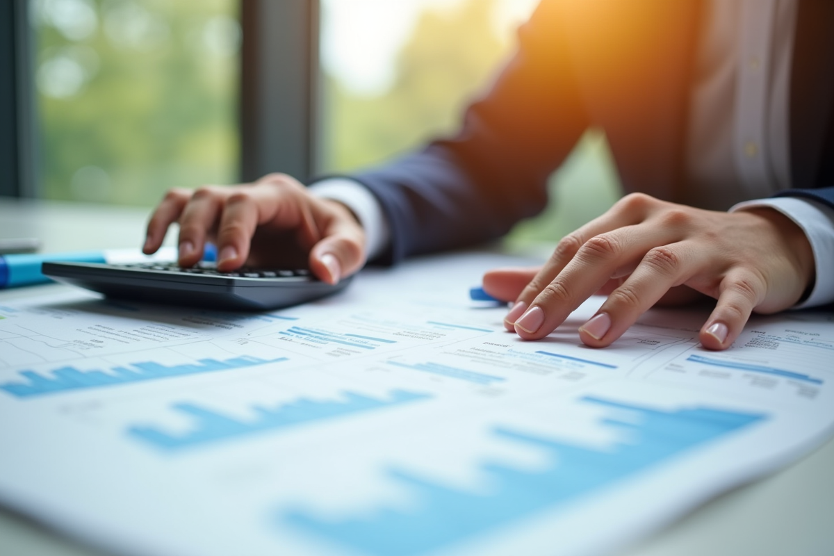 Personne examinant des documents financiers à la lumière naturelle